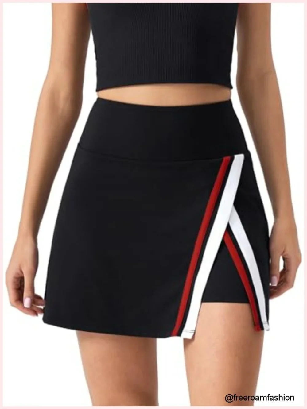High Waisted Tennis Skort with Shorts and Pockets | Quick Dry | Side Slit